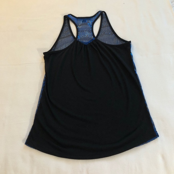 Sequins Blue Sparkling Shimmering Top NWOT sz M - Picture 3 of 5